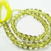 Natural Lemon Quartz Faceted Square Box Beads Strand Length 10 Inches and Size 5mm to 6mm approx.